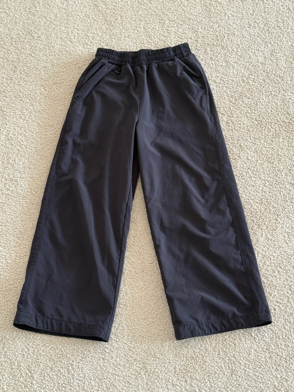 Athleta Girls’ Black Wide Leg Pull On Pants XS 6